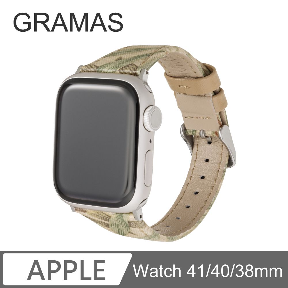 Gramas  Apple Watch 38/40/41mm 仕女彩繪錶帶 BEST OF MORRIS 聯名限量款-米白