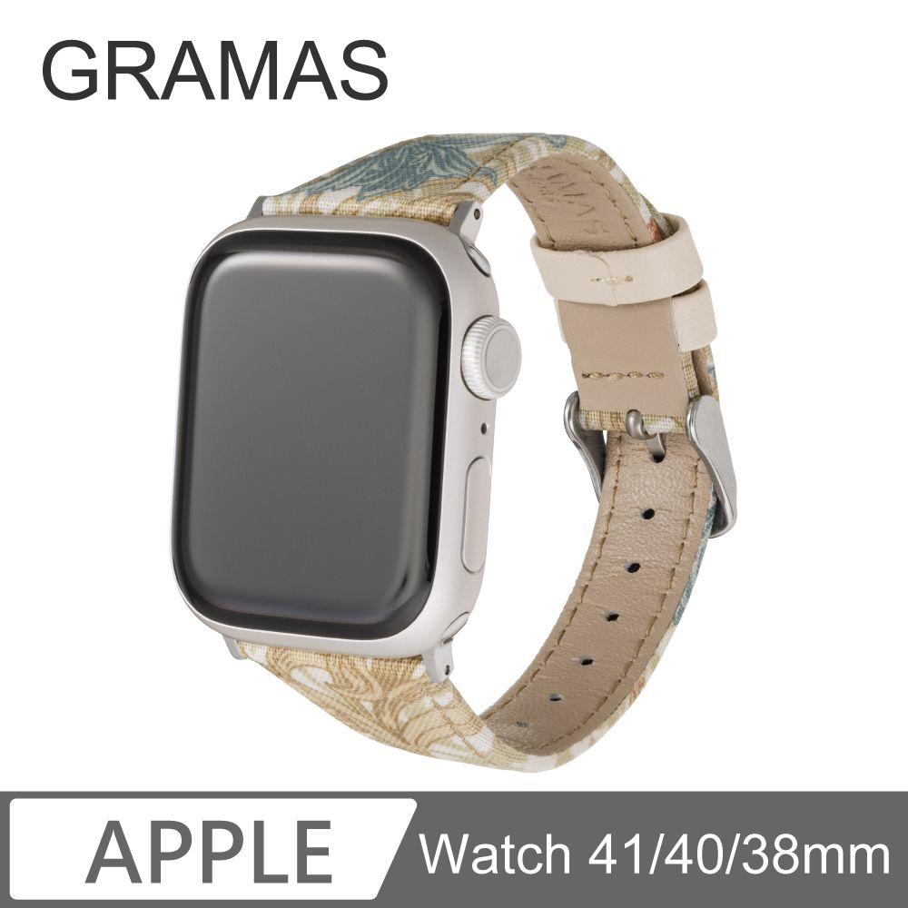 Gramas  Apple Watch 38/40/41mm 仕女彩繪錶帶 BEST OF MORRIS 聯名限量款-象牙