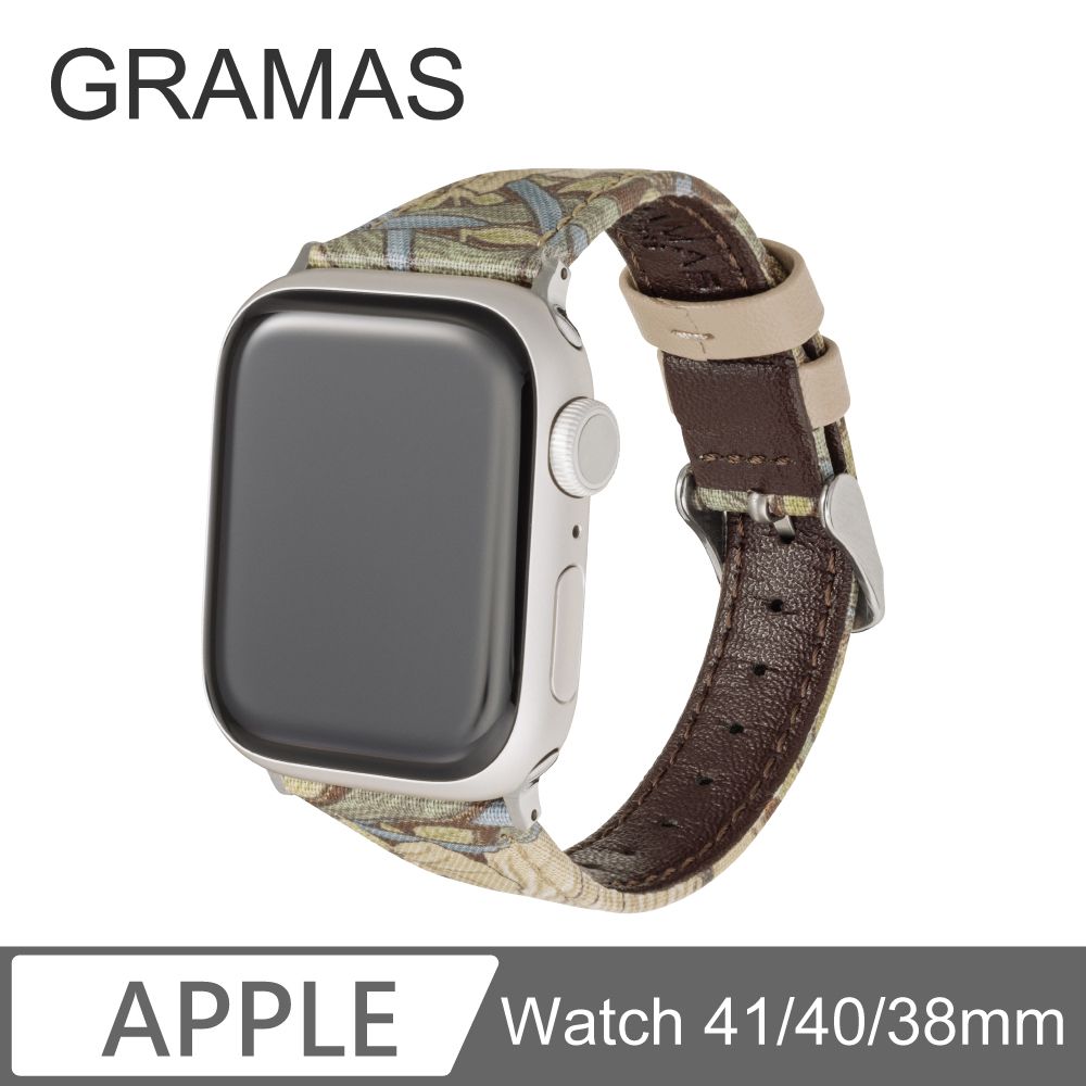 Gramas  Apple Watch 38/40/41mm 仕女彩繪錶帶 BEST OF MORRIS 聯名限量款-米黃