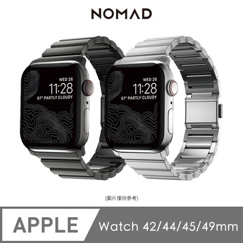 美國 NOMAD APPLE WATCH不鏽鋼錶帶2代49/45/44/42mm"亮面"Apple Watch 1-9代 &amp; SE &amp; Ultra 適用