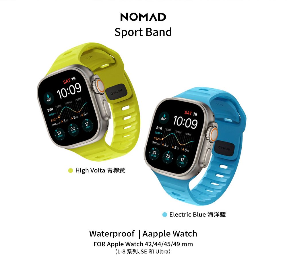 美國NOMAD Apple Watch專用運動風FKM橡膠錶帶-45mm - PChome 24h購物