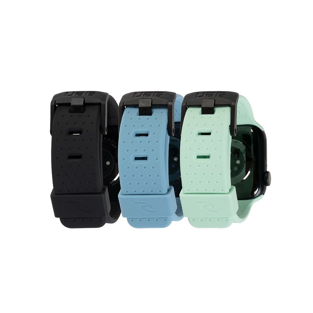 UAG  X RIP CURL Apple Watch 38/40/41mm 舒適矽膠運動錶帶-極限黑