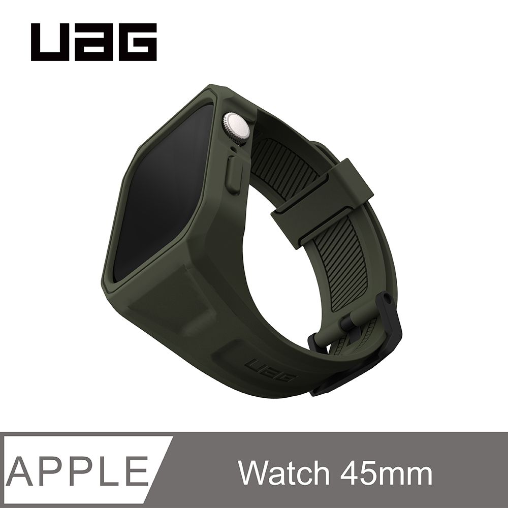 UAG  Apple Watch 45mm 極簡保護殼潮流錶帶-軍綠