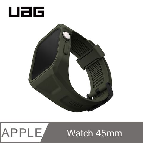 UAG Apple Watch 45mm 極簡保護殼潮流錶帶-軍綠