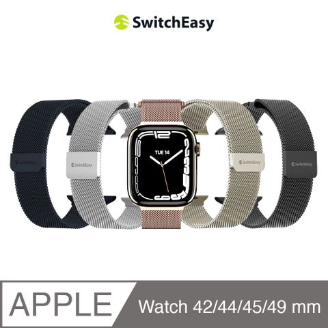 SwitchEasy 魚骨牌 Apple Watch Ultra/9/8/7 42/44/45/49mm Mesh 不鏽鋼米蘭磁扣錶帶