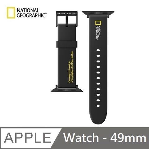 【National Geographic 】 國家地理 Smart Apple Watch Strap 矽膠錶帶 49mm - 黑色