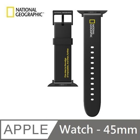 【National Geographic 】 國家地理 Smart Apple Watch Strap 矽膠錶帶 45mm - 黑色