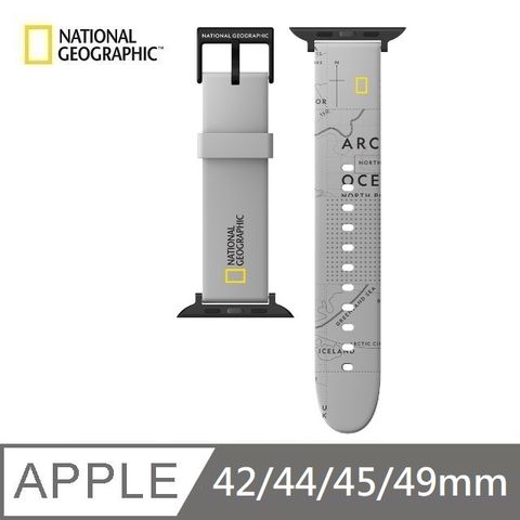 【National Geographic 】 國家地理 Smart Apple Watch Strap 矽膠錶帶 42/44/45/49mm - 灰色
