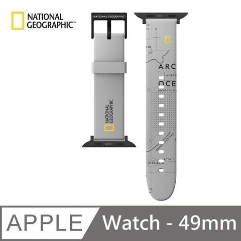 【National Geographic 】 國家地理 Smart Apple Watch Strap 矽膠錶帶 49mm - 灰色