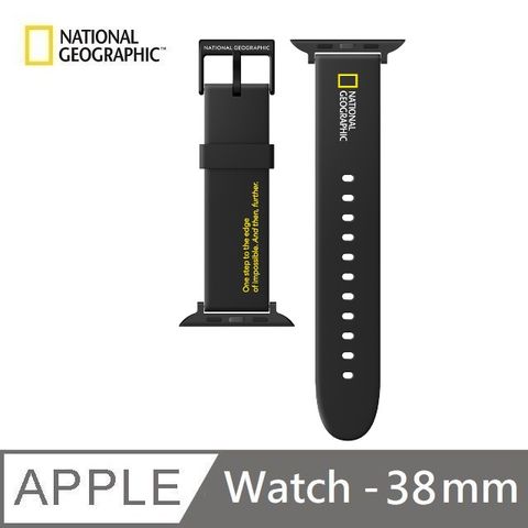 National Geographic 國家地理 Smart Apple Watch Strap 矽膠錶帶 38mm - 黑色