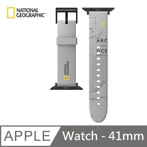 National Geographic 國家地理 Smart Apple Watch Strap 矽膠錶帶 41mm - 灰色