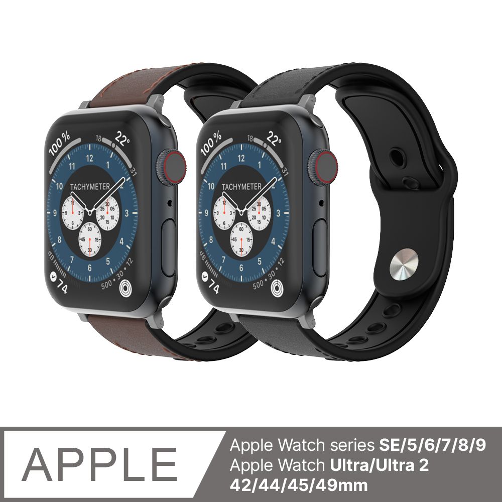 JTL EGEND Apple Watch series(42/44/45/49mm) Sheer真皮防潑水錶帶