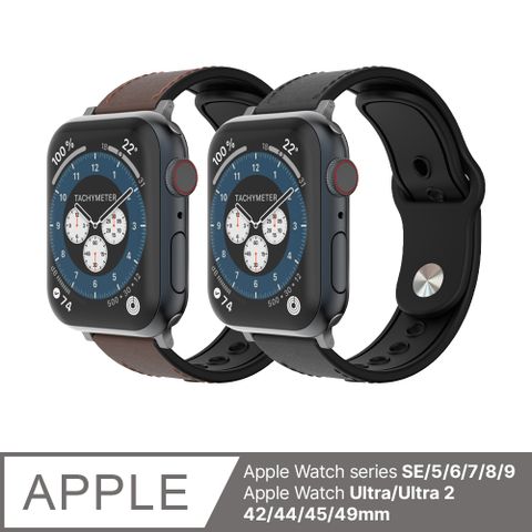 JTLEGEND Apple Watch 42/44/45/46/49mm Sheer真皮防潑水錶帶