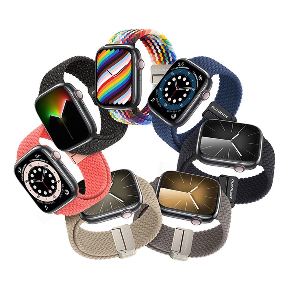 DUX DUCIS Apple Watch 專用編織錶帶 42/44/45/49mm 共用 (多色可選)#拉伸不變形