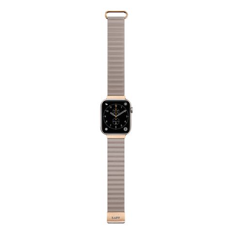 LAUT NOVI LUX Apple Watch 38/40/41mm 純素皮革磁吸式錶帶-米色