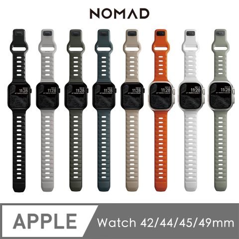 NOMAD 美國 Apple Watch專用運動風FKM橡膠錶帶49/46/45/44/42mm(1-10代 & SE & Ultra1-2 適用)