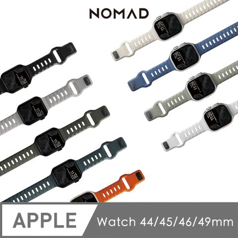 美國NOMAD Apple Watch專用運動風FKM橡膠錶帶-45mm