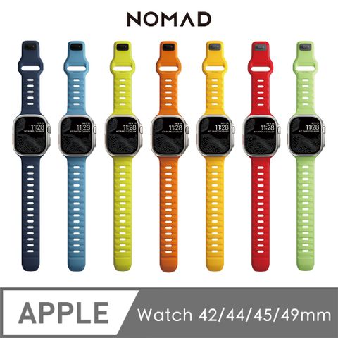 NOMAD 美國 Apple Watch專用運動風FKM橡膠錶帶49/46/45/44/42mm(1-10代 & SE & Ultra1-2 適用)