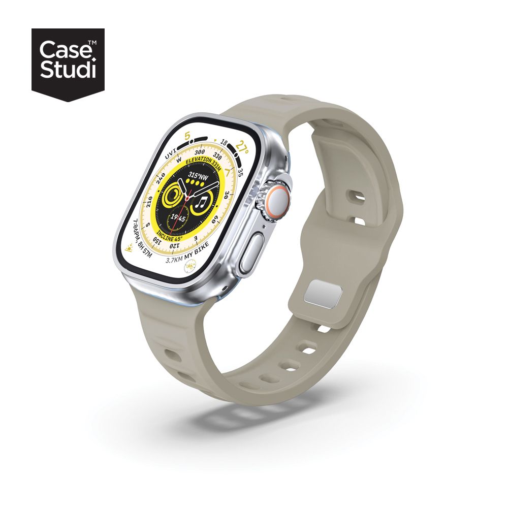 CaseStudi Apple Watch Ultra 2/Ultra/ Series 10/9/8/7/SE (49/46/45/44mm) Combat 防水橡膠運動錶帶