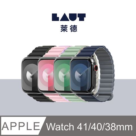 LAUT 萊德 Apple Watch 38/40/41mm 撞色矽膠錶帶
