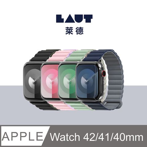 LAUT 萊德 Apple Watch 38/40/41/42(S10)mm 撞色矽膠錶帶