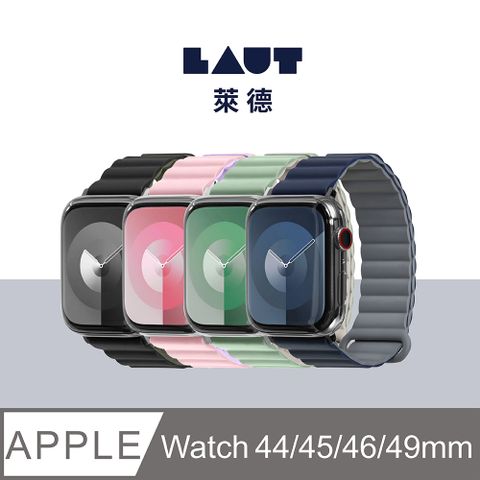 LAUT 萊德 Apple Watch 42/44/45/46/49mm 撞色矽膠錶帶