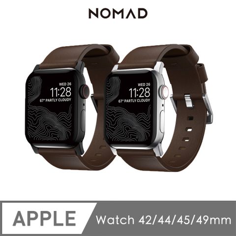 美國NOMADxHORWEEN Apple Watch專用"摩登"皮革錶帶-49/45/44/42mm
