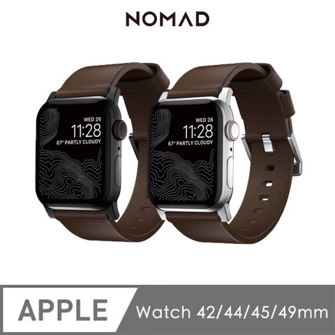 NOMAD 美國xHORWEEN Apple Watch專用"摩登"皮革錶帶-49/46/45/44/42mm(1-10代 & SE & Ultra1-2 適用)