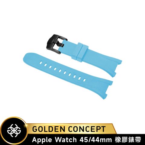 Golden Concept Apple Watch 天峰藍橡膠錶帶/黑錶扣 (45/44mm) ST-45-RB-SB-BK