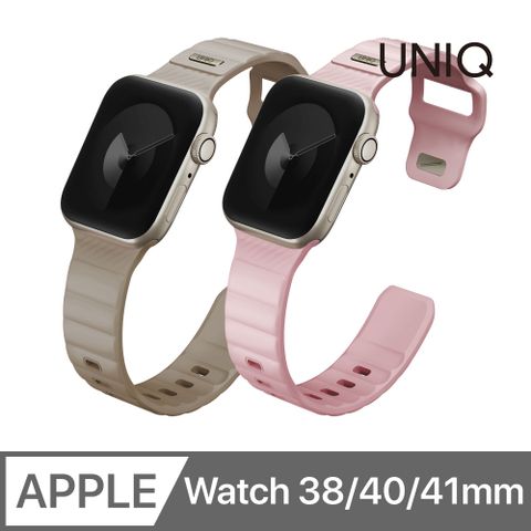 UNIQ Apple Watch 38/40/41mm 共用款 Stride 防水FKM橡膠不鏽鋼高質感錶帶