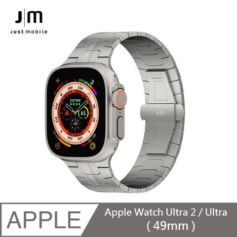 Just Mobile Apple Watch Ultra 2/Ultra 49mm 鈦合金耐磨防水按壓式錶帶(極限款)