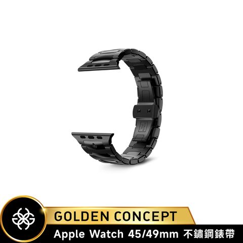 Golden Concept Apple Watch 不鏽鋼錶帶/黑 (45/49mm) WSA-RO45/49-BK