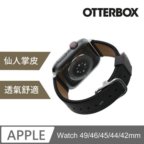 OtterBox Apple Watch 42/44/45/46/49mm 仙人掌皮革錶帶-黑