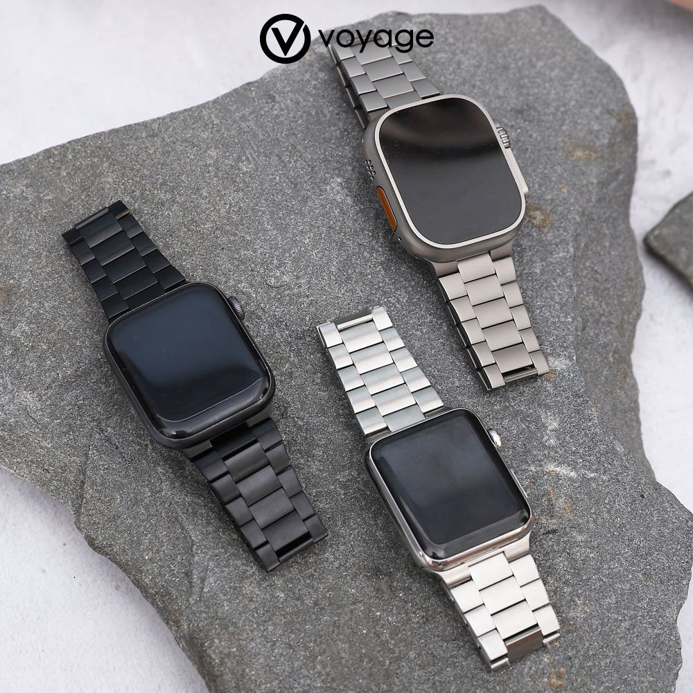 VOYAGE Apple Watch 不鏽鋼錶帶-44/45/46/49mm(Apple Watch 1-10代 & SE & Ultra、Ultra 2 適用)