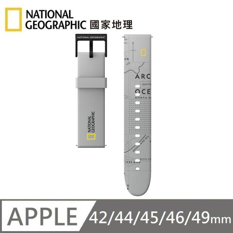 National Geographic 國家地理 Smart Apple Watch Strap 矽膠錶帶 適用 42/44/45/46/49mm - 灰色