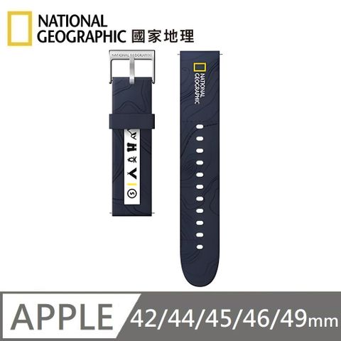 National Geographic 國家地理 Smart Apple Watch Strap 矽膠錶帶 適用 42/44/45/46/49mm - 海軍藍