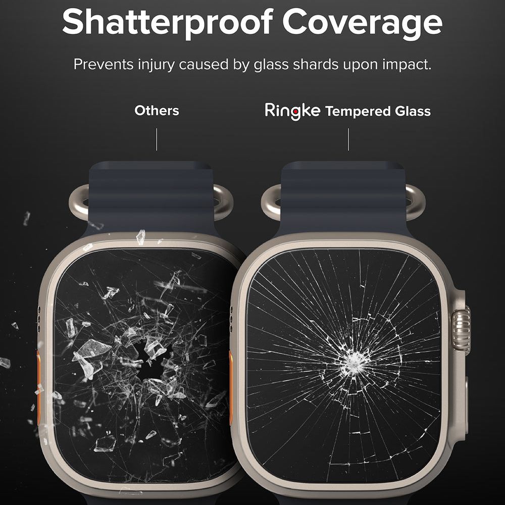 Ringke ｜Apple Watch Ultra 49mm [Tempered Glass] 鋼化玻璃螢幕保護貼（4入）