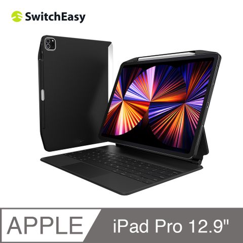 魚骨牌 SwitchEasyiPad Pro 12.9吋保護殼CoverBuddy, 黑色(iPad Pro 2018-2022)(支援巧控鍵盤、Pencil 充電槽、一年保固)