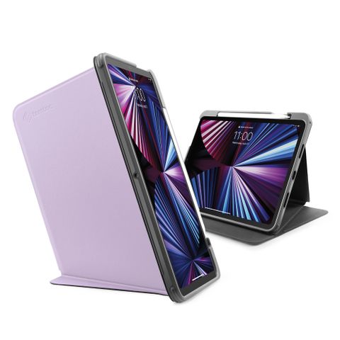 Tomtoc 多角度折疊平板保護套 紫 適用 11吋iPad Pro 2021 (M2適用) &amp; 11吋iPad Air 2024 (M2適用)
