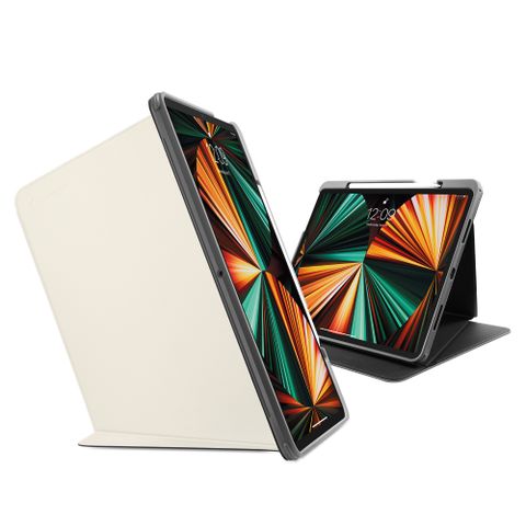 Tomtoc 多角度折疊平板保護套 白 適用於 12.9 吋 iPad Pro (M2新款適用)