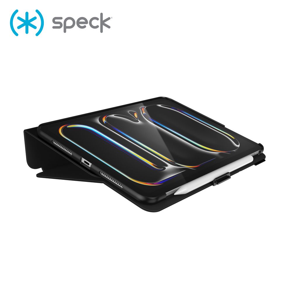 Speck iPad Pro 13吋 (2024) Balance Folio 多角度防摔側翻皮套 - 黑色