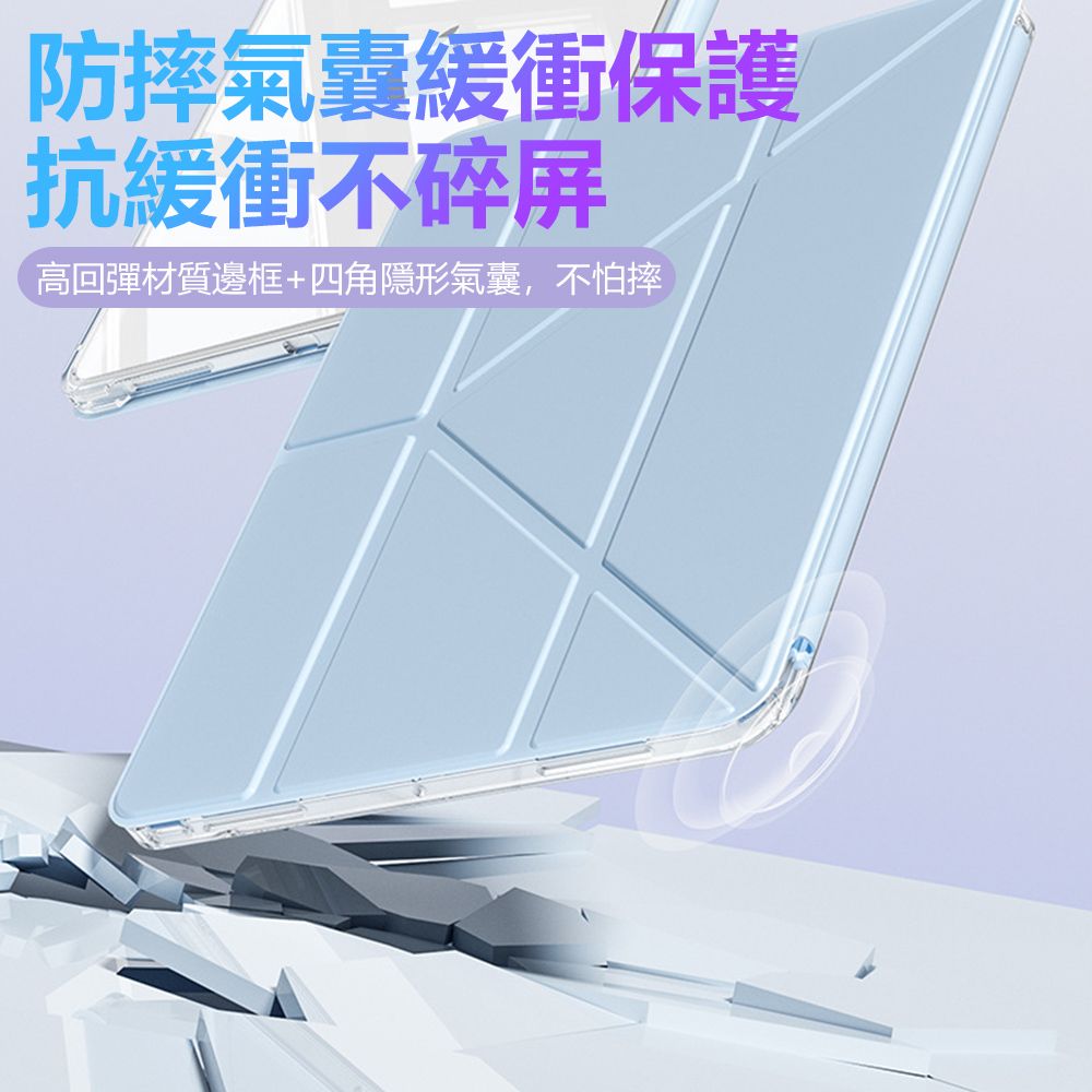 Sily iPad Pro 13吋 2024 Y折支架滑軌變形金剛平板皮套 智慧休眠平板保護殼 帶筆槽磁吸充電保護套 福利品