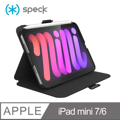 Speck iPad mini 7 / 6 (8.3吋) Balance Folio 多角度防摔側翻皮套-黑色