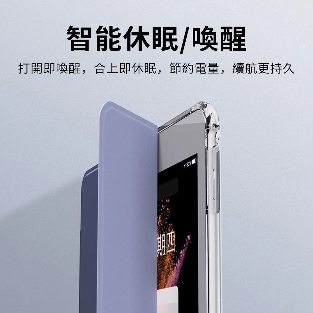 YUNMI iPad mini6 8.3吋 2021 變形金剛保護殼 多折支架 智能休眠 帶筆槽 氣囊防摔平板保護套-黑色