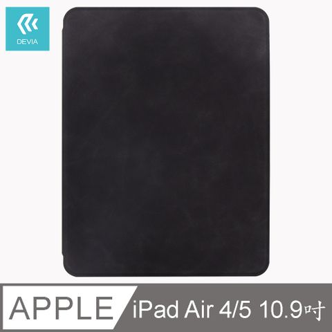 DEVIA iPad Pro 2022/2021/2020/2018 11吋iPad Air 4/5 10.9吋旋轉式Nappa麂皮皮革保護套-黑色