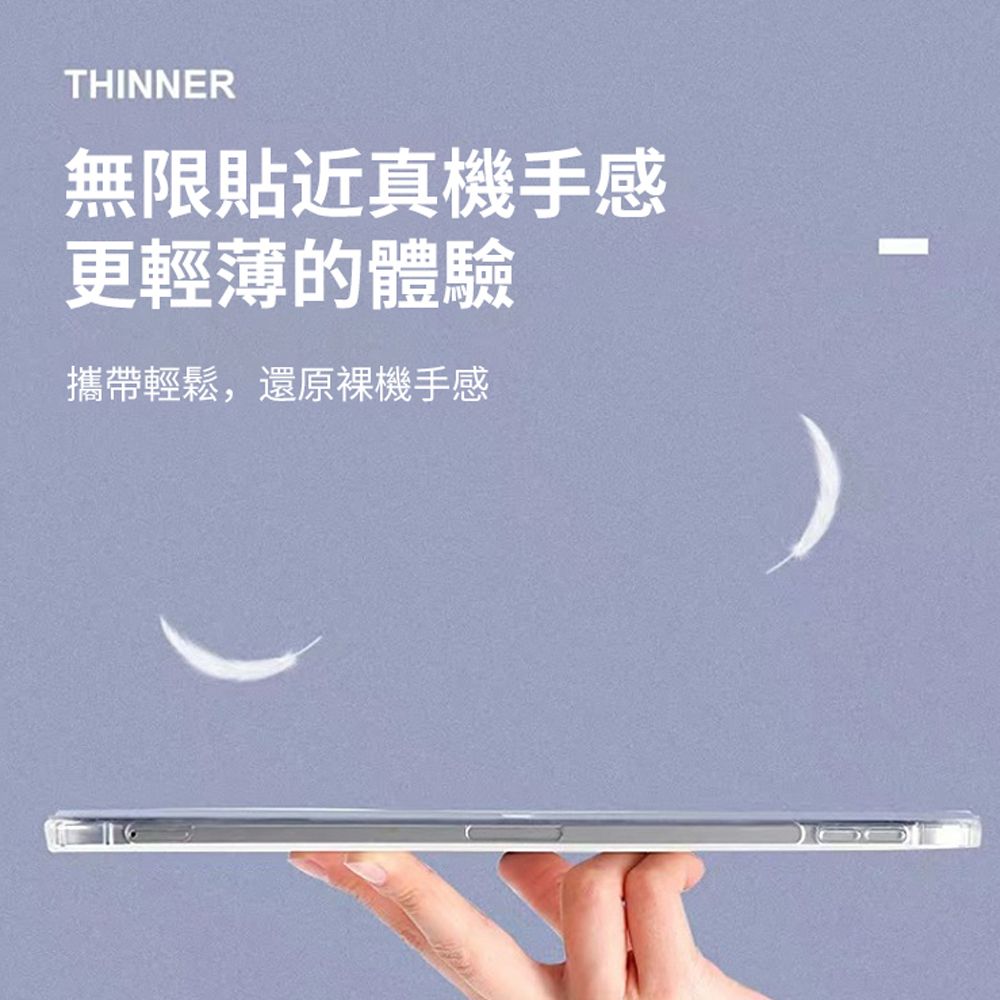 JDTECH iPad Air 11吋 2024 Y折變形支架平板皮套 帶筆槽TPU透明矽膠軟殼 智慧休眠 全包防摔保護殼