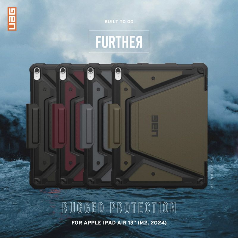 BUILT TO GOFURTHEЯRUGGED PROTECTIONFOR APPLE IPAD AIR 13 (M2, 2024)METROPOLIS SE