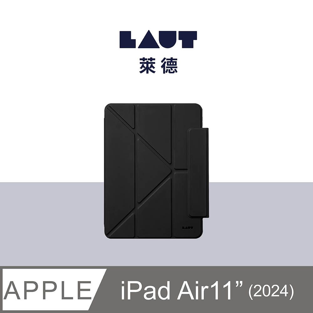 LAUT 萊德  萊德 iPad Air 11/10.9/Pro 11(2022)透明背板可拆式多功能保護殼-黑