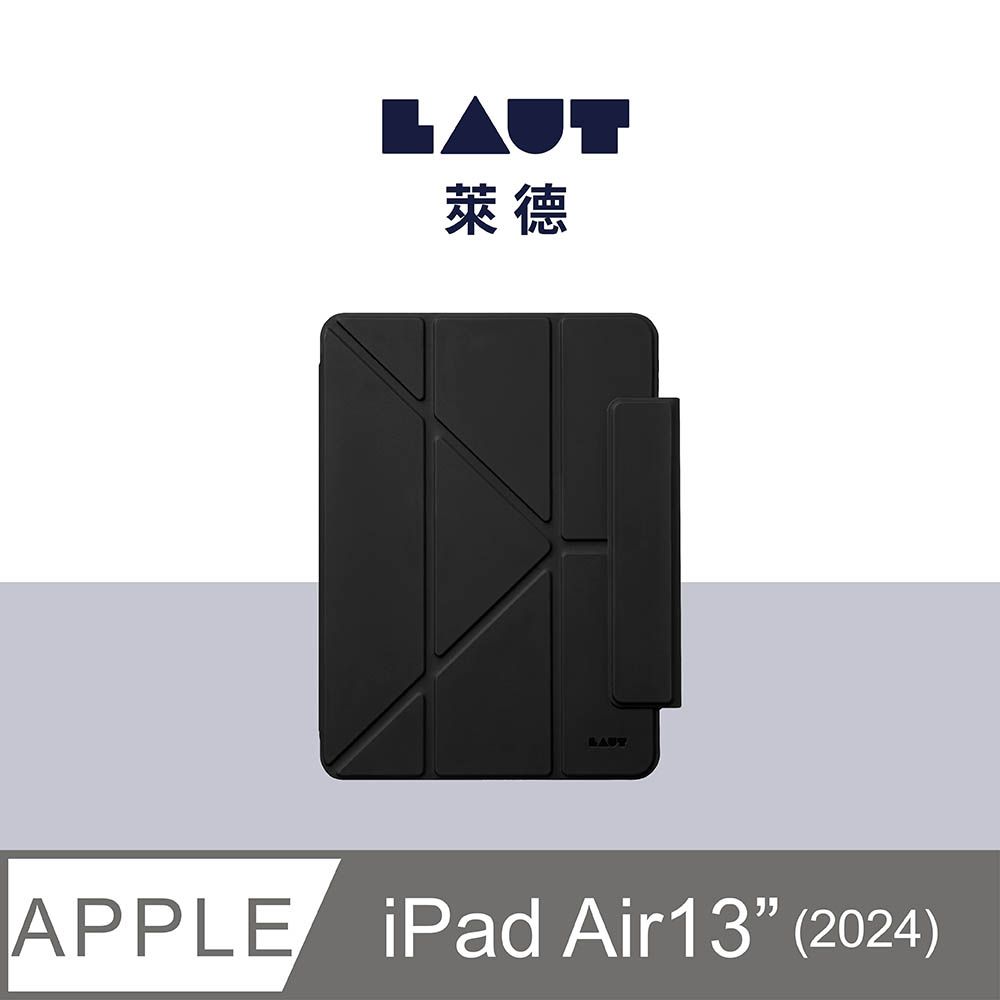 LAUT 萊德  萊德 iPad Air 13吋 (2024) 透明背板可拆式多功能保護殼-黑