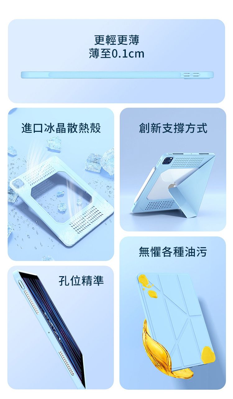 更輕更薄薄至0.1cm進口冰晶散熱殼創新支撐方式孔位精準無懼各種油污